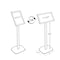 Azar Displays 8.5"W x 11"H Snap-Frame Sign holder W/ Metal Stand 300240-SLV - alternate 3